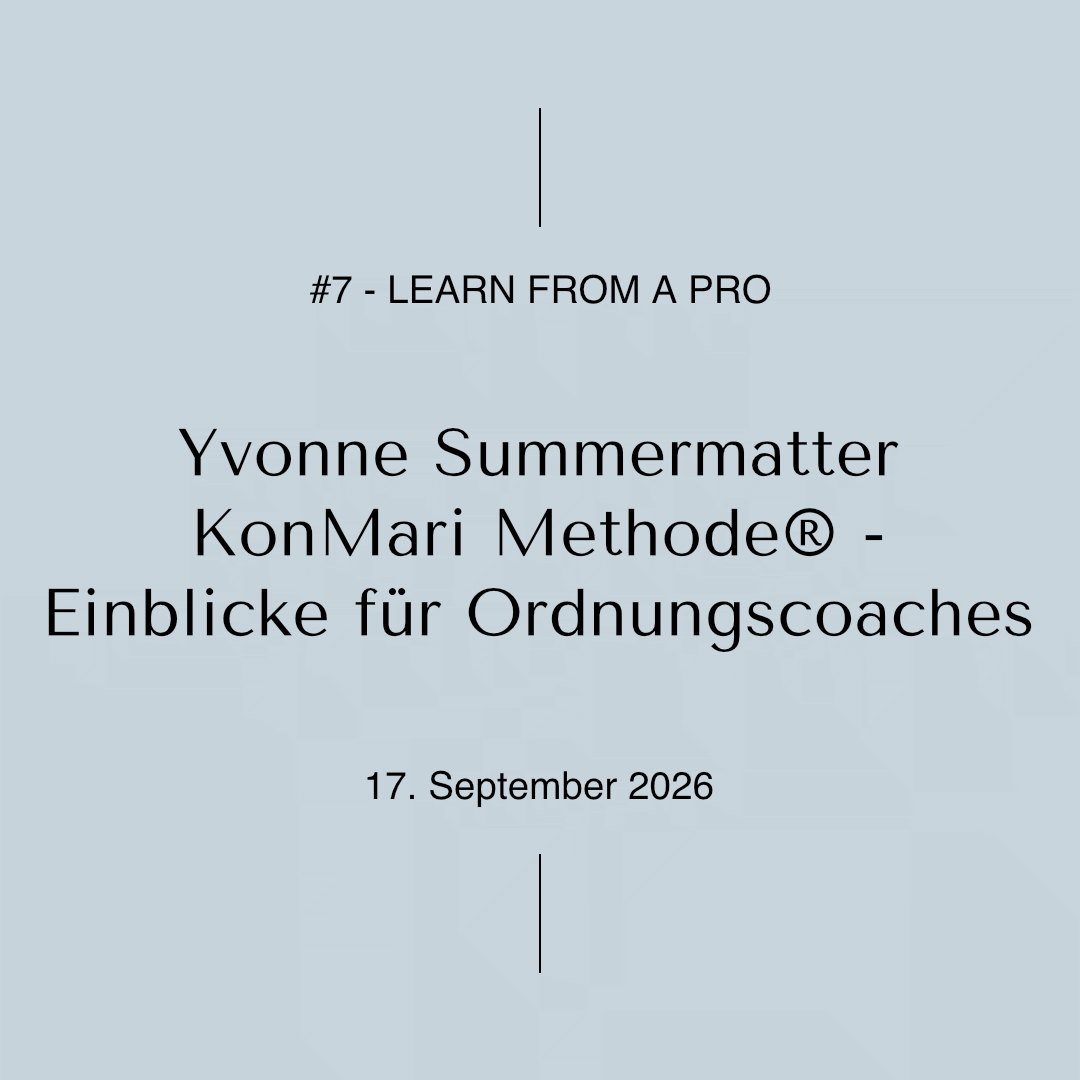 Die KonMari Methode® – Einblicke für Ordnungscoaches