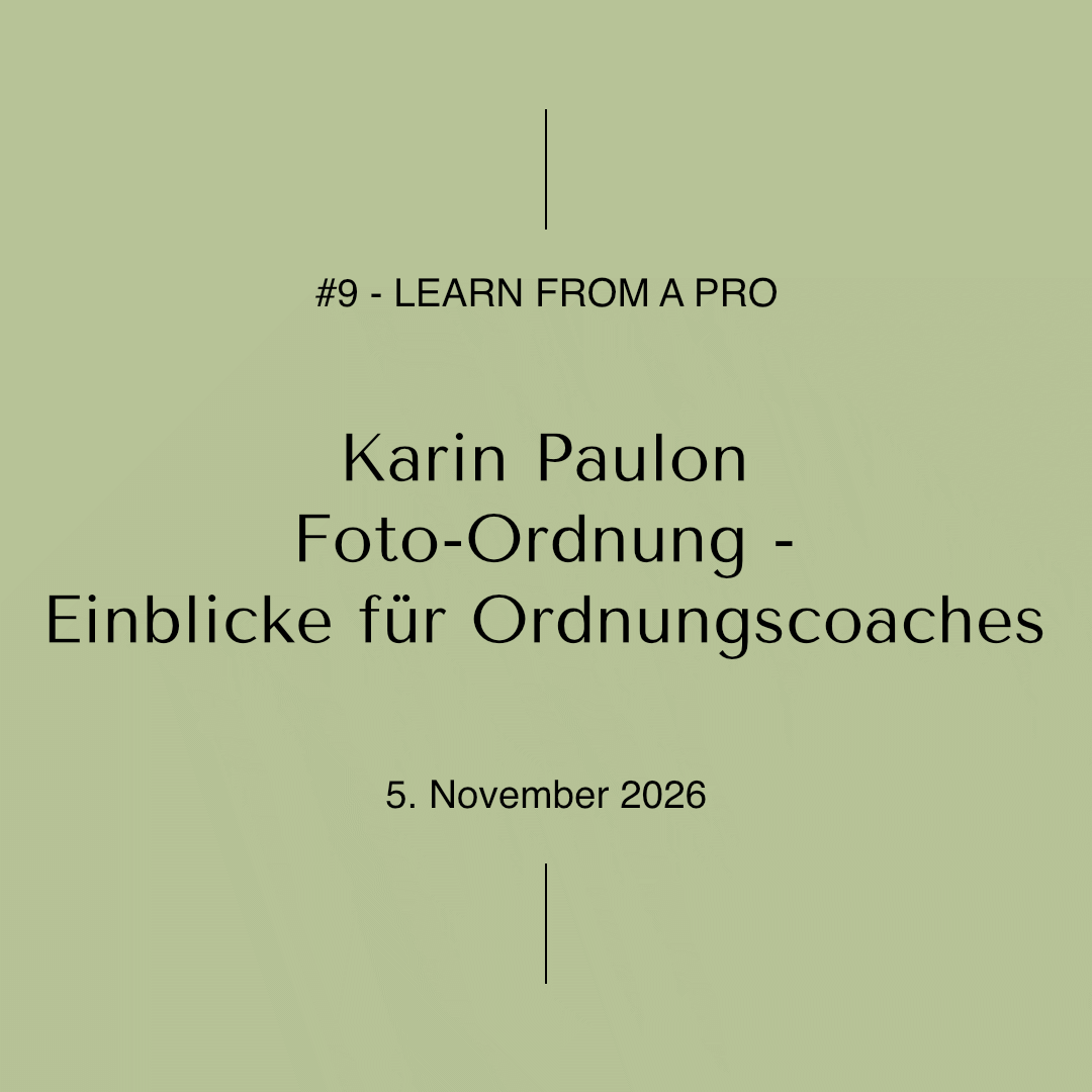 Karin Paulon - Foto-Ordnung - Einblicke für Ordnungscoaches
